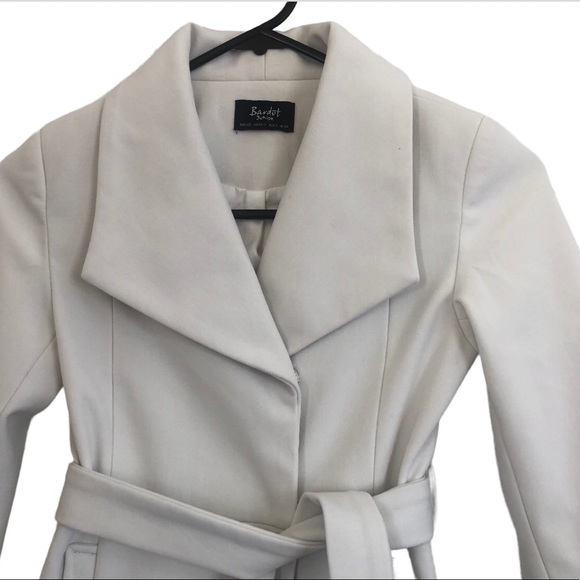 🌿 BARDOT JNR 🌿 girls white longline winter jacket coat size 7 - Picture 2 of 9